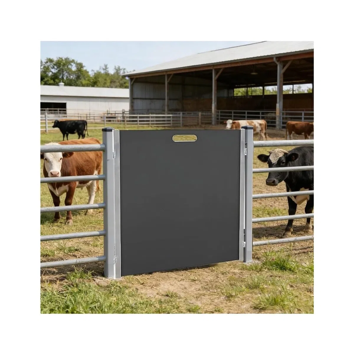 Robustes PVC-Schweinetor, 1 cm, leicht zu reinigen, wandmontierte Tür für Vieh, langlebiges Zauntor für Schweine, Rinder und Schafe (60 x 70 cm)